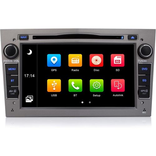 Mondodigitale-Autoradio Pour Opel Antara Astra Combo Corsa Meriva Vectra Zafira Vivaro, Autoradio Tactile 7 Pouces 2 Din, Navi Ion Gps, Radio Dvd Cd,Bluetooth,Autolink,7 Couleurs De Lumière Led