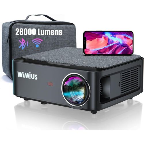 MONDODIGITALE-Vidéoprojecteur Wifi Bluetooth Full Hd 1080P, 30000 Lumens 5G Wifi Rétroprojecteur 4K Supporté Fonction Zoom Avec Réglage 4D Projecteur Portable Home Cinéma Pour Ppt,Ios,Android,Ps5