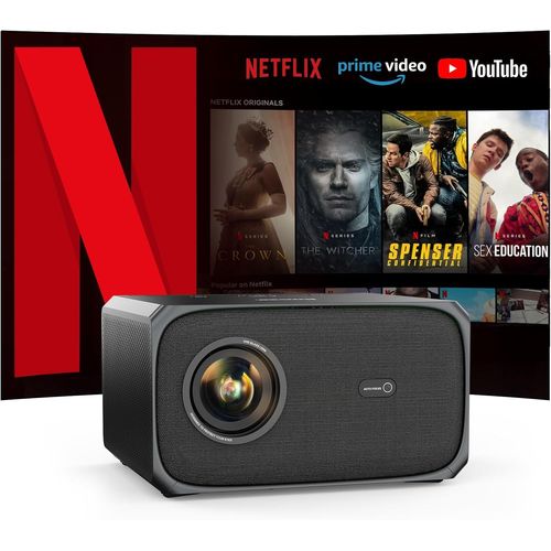 MONDODIGITALE-Videoprojecteur 4K Netflix Ai Autofocus Keystone Dolby Audio 28000Lm Retroprojecteur Fhd 1080P Wifi6 Bluetooth Portable Projecteur Pour Ios Android Usb Hdmi