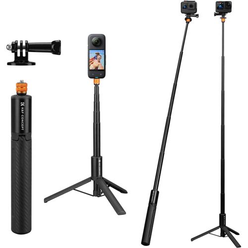 MONDODIGITALE-Bâton Selfie Trépied Pour Caméra D'Action 120Cm, Invisible Extensible Poignée Portable, Support De Trépied Pour Go Pro Hero 13 12 11 10 9 8, Dji Osmo Action 5 Pro 4 3, Insta360 X5 X4 Ac