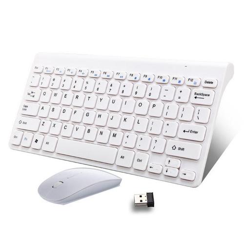 Ensemble clavier souris sans fil 2.4GHz,ultra fin,portable,mini
