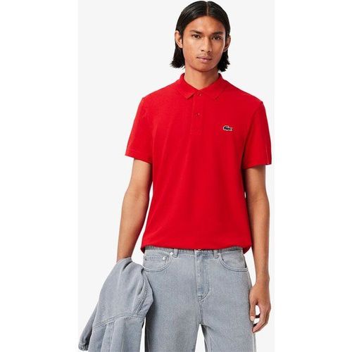Regular Fit Blend Knit Polo Hommes - Rouge