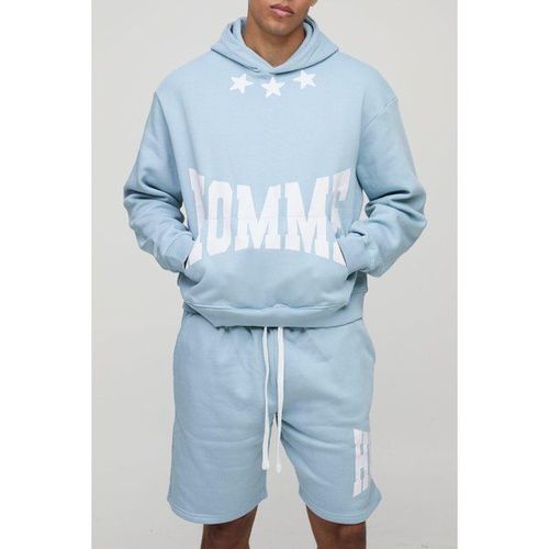 Survêtement Oversize Avec Short Homme - Bleu - Xs, Bleu