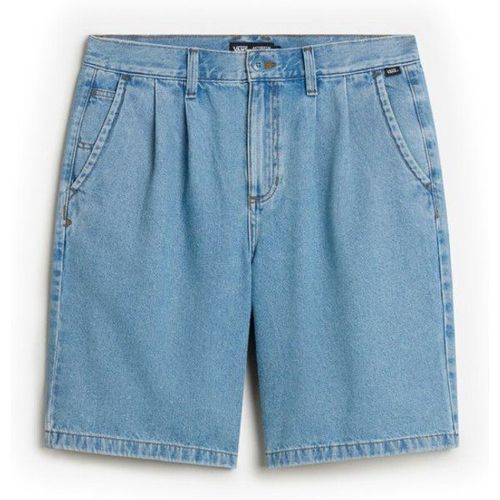 Authentic Chino Loose Pleated Denim Shorts Short Taille 36, Bleu