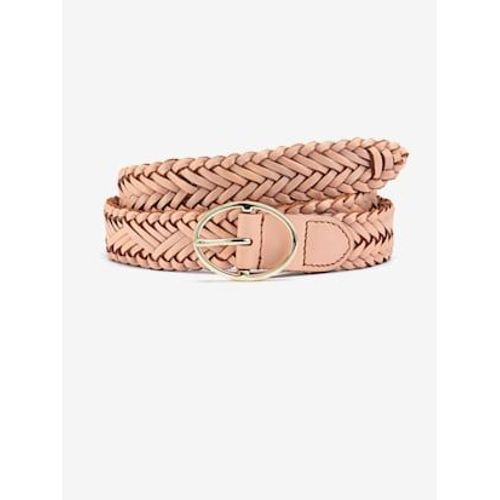 Ceinture En Cuir Forme Personnalisée Grâce À L'aspect Tressé - - Rose Clair