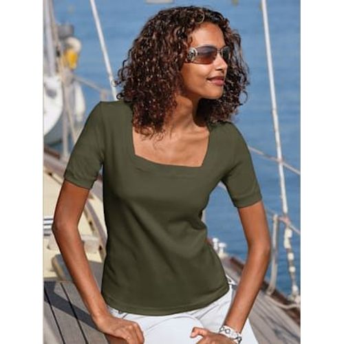T-Shirt À Manches Courtes Pur Coton - - Vert Olive