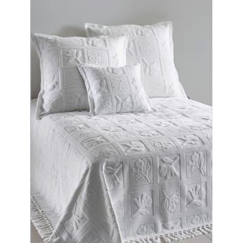 Plaid Tissé En Relief - - Blanc