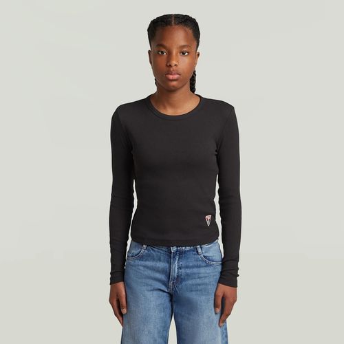 T-Shirt Fille Slim Crop - Noir - Fille