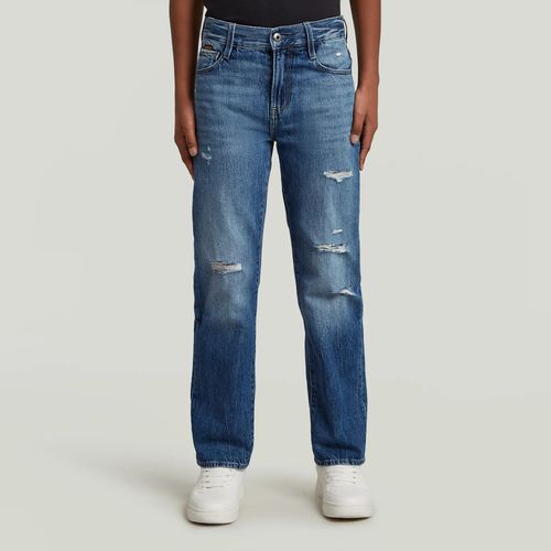 Jean Fille Victoria Straight Destroy - Bleu Moyen - Fille