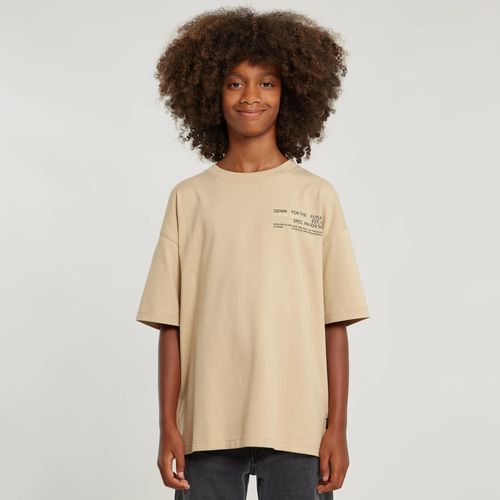 T-Shirt Boxy Pour Garçons - Beige - Garçon