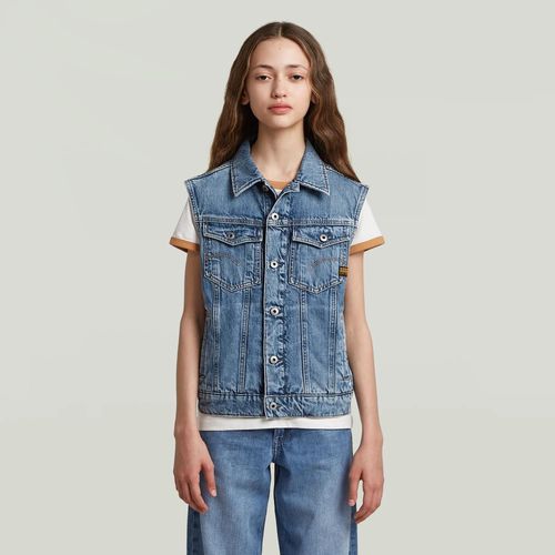 Veste Unisex Relaxed Denim - Bleu Moyen - Fille