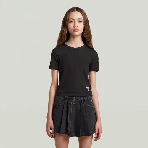 T-Shirt Fille Slim Crop - Noir - Fille