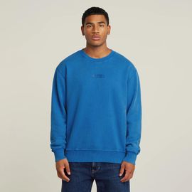 Pull Washed Relaxed - Bleu Moyen - Hommes