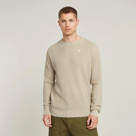 Pull En Maille Serrated - Beige - Hommes