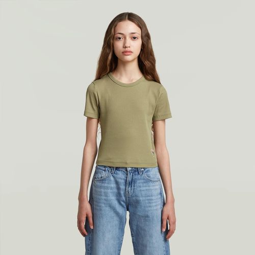 T-Shirt Fille Slim Crop - Vert - Fille