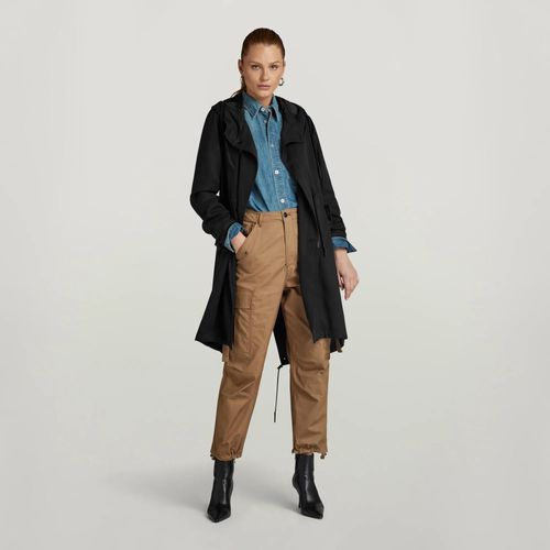 Parka Fluid Fishtail Hooded - Noir - Femmes