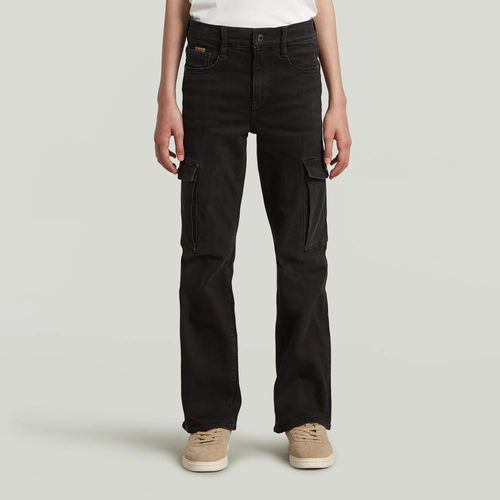 Jean Fille Strace Straight Cargo - Noir - Fille