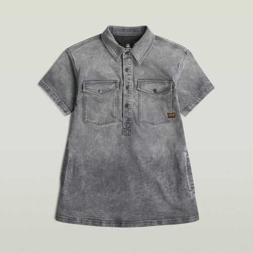 Robe Fille Dress Collar Denim - Gris - Fille