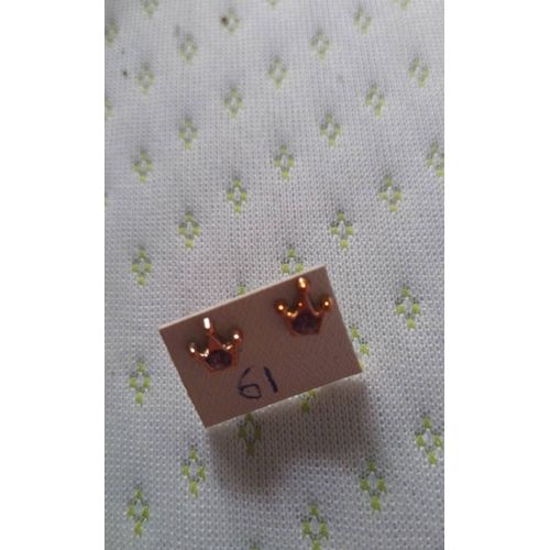 Paire Boucles D'oreilles Couronnes Rubis Violet