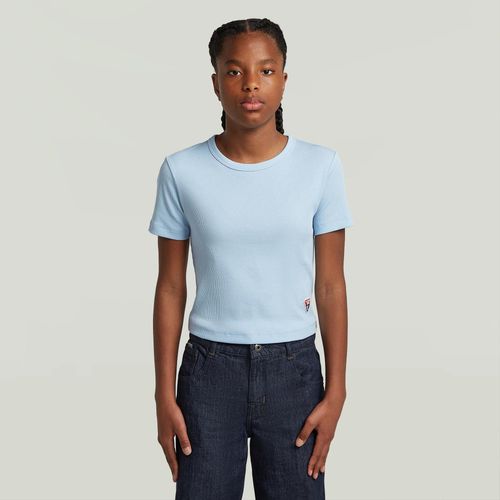 T-Shirt Fille Slim Crop - Bleu Clair - Fille