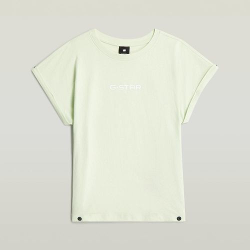 T-Shirt Fille Loose Crop Riveted - Vert - Fille