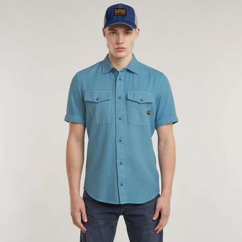 Chemise Marine Slim - Bleu Moyen - Hommes