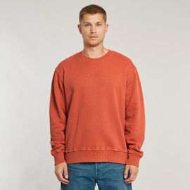 Pull Washed Relaxed - Rouge - Hommes