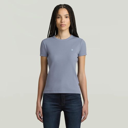 T-Shirt Rib Cap Sleeve - Bleu Clair - Femmes
