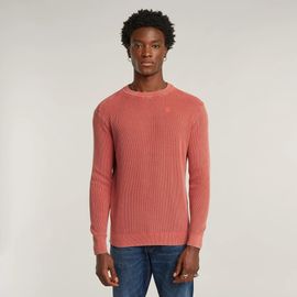Pull En Maille Serrated - Rouge - Hommes