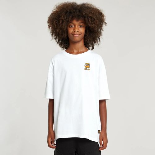 T-Shirt Loose Comic Pour Garçons - Blanc - Garçon