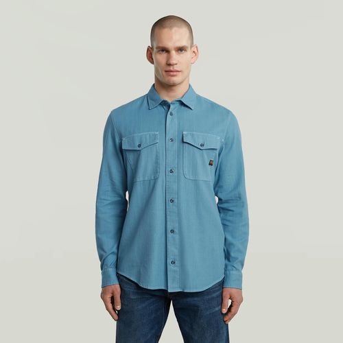 Chemise Marine Slim - Bleu Moyen - Hommes