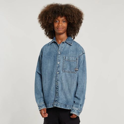 Chemise Boxy Fit Pour Garçons - Bleu Moyen - Garçon