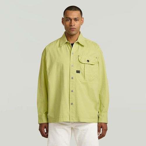 Chemise Pleated Boxy Long Sleeve - Vert - Hommes