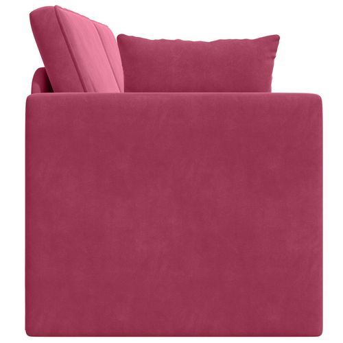 Vidaxl Lit-Canapé Au Sol 2-En-1 Rouge Vin 213x144x60 Cm Velours