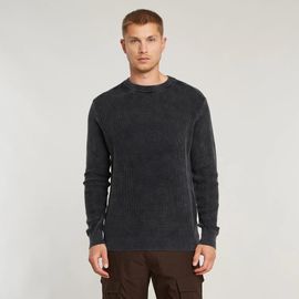 Pull Serrated Knitted - Bleu Foncé - Hommes