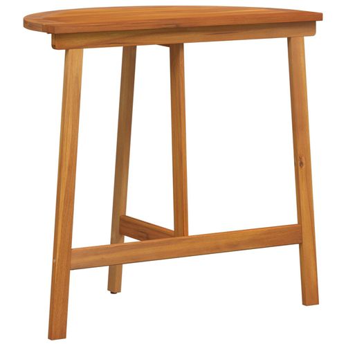 Vidaxl Table De Jardin Pliante Demi-Ronde 78x46x75 Cm En Bois Massif D'acacia