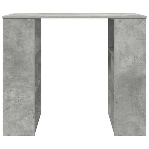 Vidaxl Bureau D'angle Gris Béton Panneau De Particules Moyen Rangement