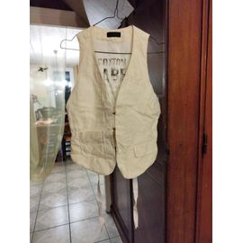 Gilet Veston Blanc À Passants Coton Ikks Vintage M/38