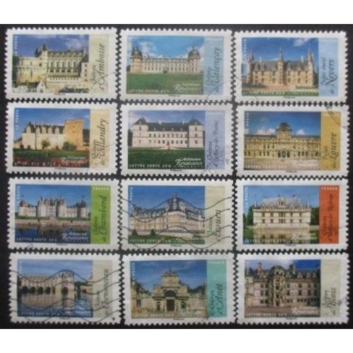 France Autoadhésif Série N°1108 Au 1119 Chateaux Oblitérés
