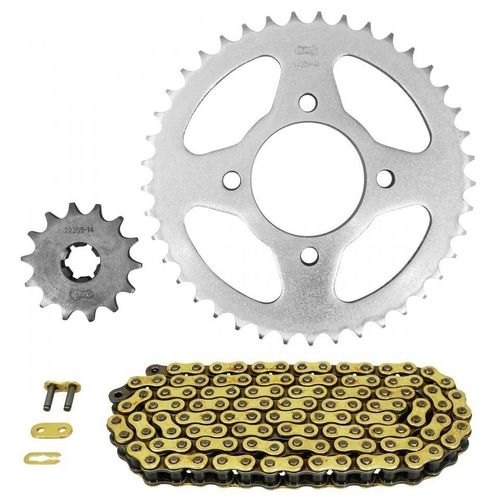 Kit Chaîne Afam Pour Moto Suzuki 125 Gn 1997 À 2001 Neuf