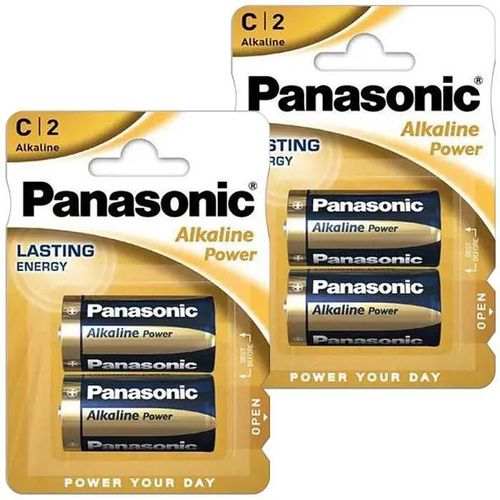 4x PILE ALCALINE ORIGINALE PANASONIC POWER C LR14 R14