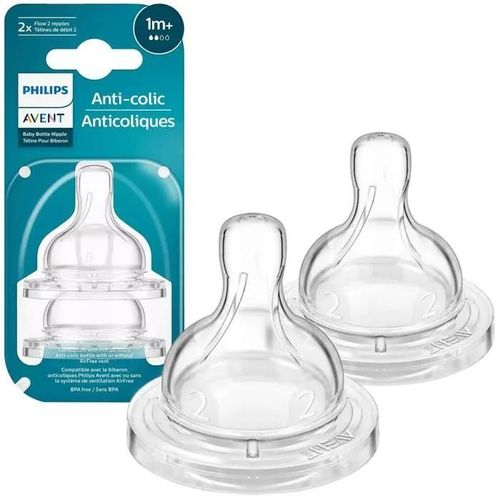 Philips Avent Scy762/02 Tétine Biberon Anti-Colique 1m+ 2 Pcs