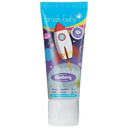 Pâte Dentifrice Enfant - Brush-Baby - Rocket 3+ - Myrtille - 50 Ml - Protection Contre Les Caries 