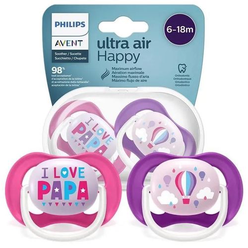 Avent Ultra Air 6-18m Sucette + Étui