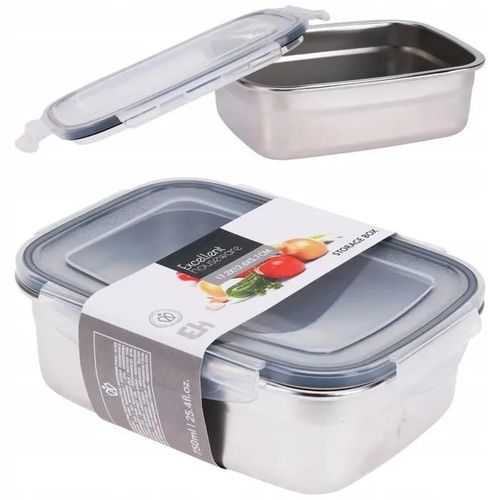 Récipient Alimentaire En Acier De Cuisine Avec Couvercle À Joint 750ml