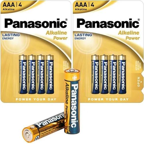 PANASONIC ALCALINA LR-3 AAA PILES ALCAÏQUES 8 PIÈCES