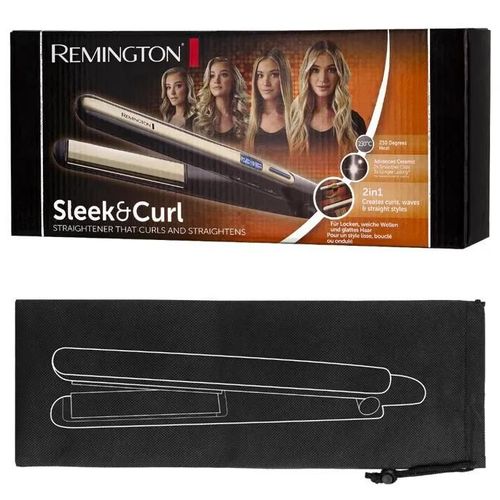 Remington S6500 Lisseur De Cheveux En Céramique Sleek & Curl 2en1 + Sac