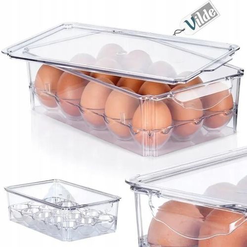 Récipient En Plastique Avec Couvercle Pour Conserver 15 Oeufs Pour Le Réfrigérateur
