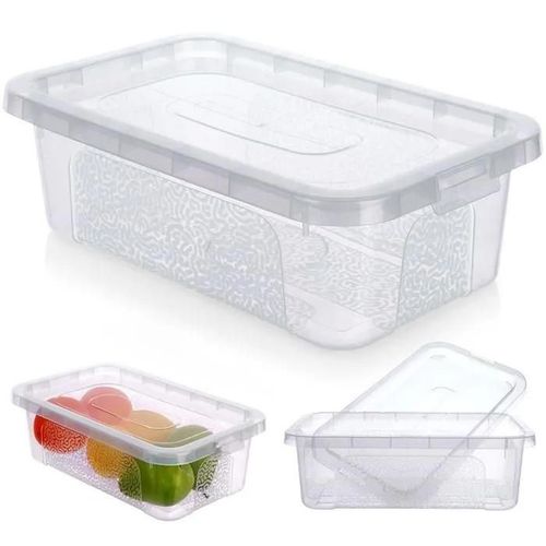 RÉCIPIENT DE STOCKAGE AVEC COUVERCLE BOÎTE ORGANISATEUR EN PLASTIQUE 4,5 L