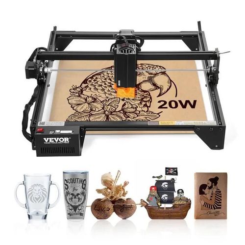 Machine à Graver Laser-VEVOR-20 W Graveur Laser Zone de Travail 35x40 cm-pour Bois Certains Métaux